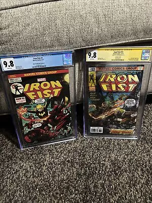 Buy 2 CGC 9.8 Lot - Iron Fist #1 & #73 Lenticular Cover Homage #14 1st Sabretooth • 72.22£