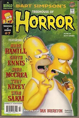 Buy Bart Simpson's Treehouse Of Horror #7 Bongo 2001 Four Creepy Tales Ennis+ Nm- • 17.40£