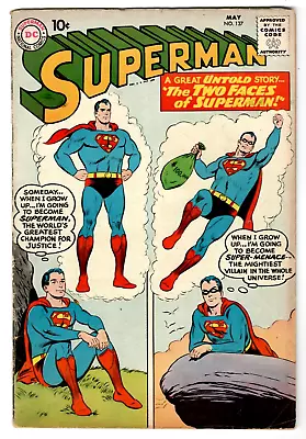 Buy SUPERMAN #137 Silver Age DC 1960  Two Faces Of Superman  • 28.93£