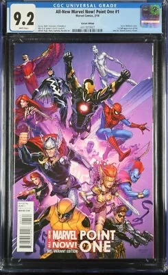 Buy All-New Marvel Now Point One 1 McNiven 1:75 Variant 1st Kamala Khan 2014 CGC 9.2 • 495£