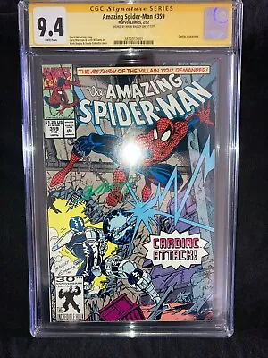 Buy Amazing Spider-Man 359 CGC 9.4 SS Signed Mark Bagley First 1st Carnage Cameo  • 177.41£