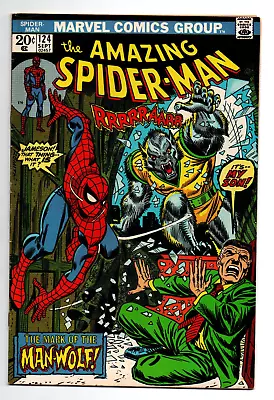 Buy Amazing Spider-Man #124 - 1st Appearance Man-Wolf - KEY -  1973 - (-VF) • 98.83£