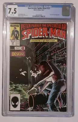 Buy Cgc 7.5 Spectacular Spider-man #131 White Pages. Kravens Last Hunt. 1987 Marvel. • 69.95£