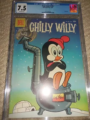 Buy 1956 Dell Four Color #740 Chilly Willy #1 CGC 7.5 VF- Rare Song Back • 226.90£
