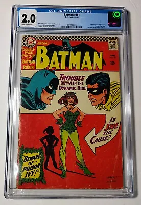 Buy Batman #181 (cgc 2.0) 1st Appearance Poison Ivy 1966 Dc  • 276.67£