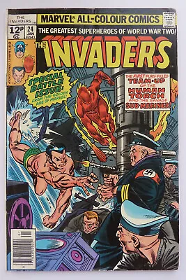 Buy The Invaders #24 - UK Variant Marvel Comics January 1978 FN 6.0 • 7.25£