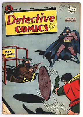 Buy * DETECTIVE Comics #123 (1947) Batman Robin Classic! Very Fine/Near Mint 9.0 * • 1,608.52£