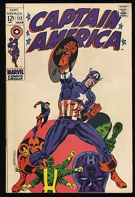 Buy Captain America #111 VF- 7.5 Classic Jim Steranko Cover! Madame Hydra! • 75.15£