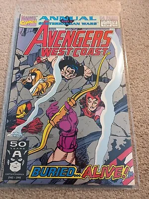 Buy West Coast Avengers Annual Subterranean Wars Part 5, 1991, VF- • 4.25£