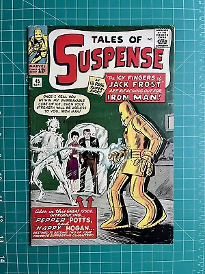 Buy Tales Of Suspense #45 1963 1st Pepper Potts Happy Hogan VG/FN See Description! • 292.52£
