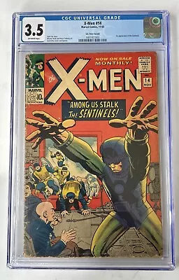 Buy X-Men #14 CGC 3.5 Marvel Comics 1965 1st App Of The Sentinels Uk Price Variant • 294.95£