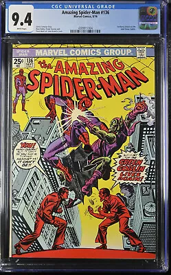 Buy Amazing Spider-man #136 (1974) - Cgc Grade 9.4 - 1st App Harry Osborn Goblin! • 237.18£