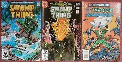 Buy SAGA OF SWAMP THING #32 F/VF Alan Moore Story & 9 FN- , Weird War Tales #105 FN- • 7.95£