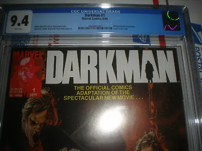Buy Darkman Magazine #1 Cgc 9.4 1990 Marvel Movie Adaptation Liam Neeson Jusko Cover • 200.10£