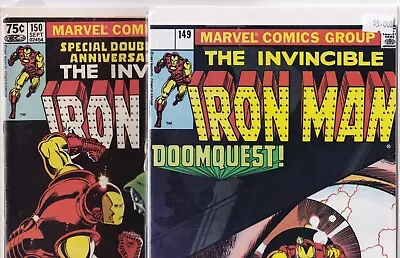 Buy The Invincible Iron Man #149-150 Doomquest Marvel Comics Group 1981 Bronze Age • 46.95£