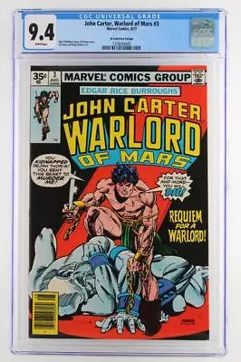 Buy John Carter, Warlord Of Mars #3 -NEAR MINT- CGC 9.4 NM -Marvel 1977- 35 Cent!!! • 315.45£