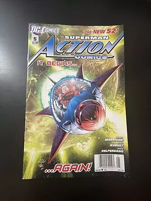 Buy Action Comics Superman #5 (VF/NM) Newsstand Variant - New 52 • 3.93£