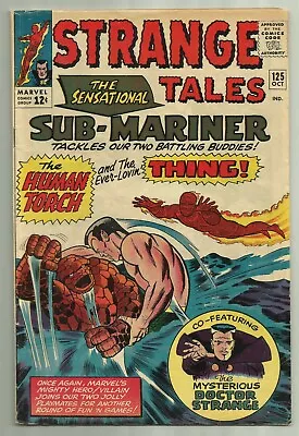Buy Strange Tales #125 Marvel 1964 Torch & Thing Vs Submariner & Dr Strange Vs Mordo • 59.47£