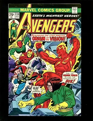 Buy Avengers #134 FN+ Origins Vision Mantis & Kree/Skrull War Immortus Moondragon • 14.39£