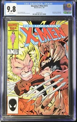 Buy 1987 Marvel Comics #213 Uncanny X-Men Wolverine Vs. Sabretooth CGC 9.8 • 119.93£