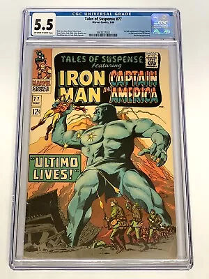 Buy Tales Of Suspense #77 CGC 5.5 OW/WP Silver Age 1966! 1st Peggy Carter MCU 🔑 • 163.06£