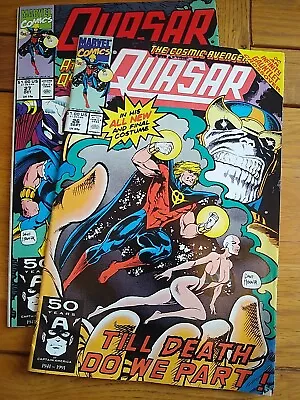 Buy Quasar #26 & #27, An Infinity Gauntlet Crossover, Marvel Comics, Sept/oct 1991 • 5£