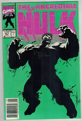 Buy Incredible Hulk 377  1st Professor Hulk   Newsstand  VF  1991 Marvel Comic • 11.82£