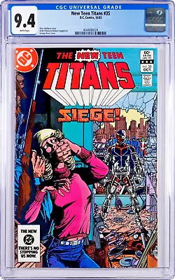 Buy New Teen Titans #35 CGC 9.4 (Oct 1983, DC) George Perez, 1st Vigilante Cameo • 43.36£
