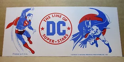 Buy Batman & Superman 1975 NM+ DC SUPER-STARS STICKER NYC COMIC-CON PREMIUM N. ADAMS • 23.98£