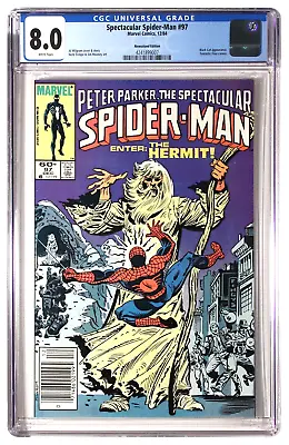 Buy Spectacular Spider-Man #97 Newsstand 1st Spot CGC VF 8.0 White Pgs 4241899007 • 35.58£