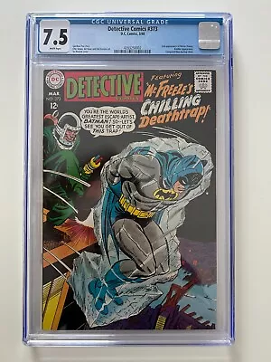 Buy Detective Comics 373 CGC 7.5 White Pages 2nd App Mr Freeze Batman Classic Cover • 279.83£