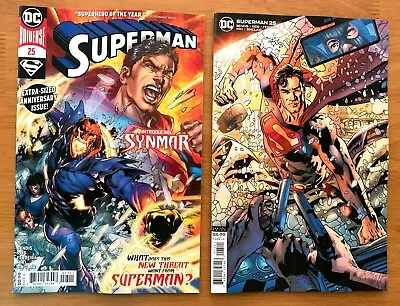 Buy SUPERMAN 25 2020 Main Cover A + Bryan Hitch Variant Set Synmar DC NM  • 7.16£