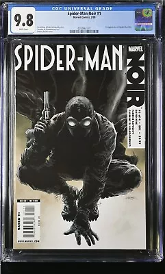Buy Spider-Man Noir #1 CGC 9.8 WHITE PAGES  1st App Spider-man Noir 2009  • 396.37£