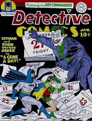 Buy Detective Comics # 71 Cover Recreation Batman & Joker Original Comic Color Art • 238.30£