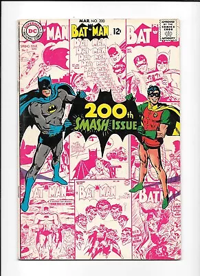 Buy Batman #200 (DC, 1968)VG Cond Joker-1st N Adams Batman- WOW 200th SMASH ISSUE • 79.06£