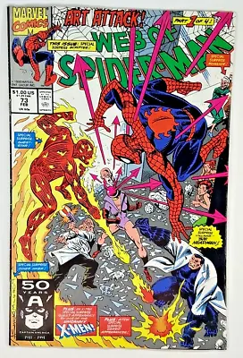 Buy Web Of Spider-man #73 -1991. Marvel. Art Attack Part 1. • 4.99£