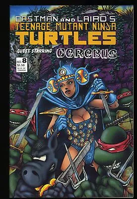 Buy Teenage Mutant Ninja Turtles #8 NM+ 9.6 Cerebus Appearance! Marvel 1986 • 21.35£