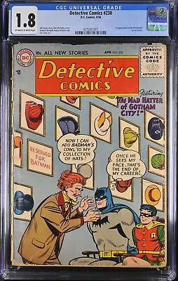 Buy Detective Comics #230 - D.C. Comics 1956 CGC 1.8 1st Appearance The Mad Hatter • 481.76£