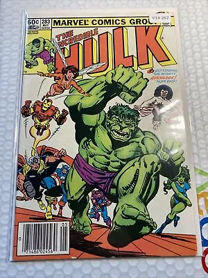 Buy The Incredible Hulk 283 MARVEL COMICS NEWSSTAND HIGHER GRADE 7.0 V14-267 • 7.88£