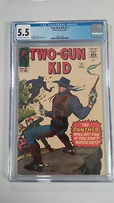 Buy TWO GUN KID #77 CGC 5.5 OW/W Marvel Comics BLACK PANTHER PROTOTYPE NICE!! • 199.16£