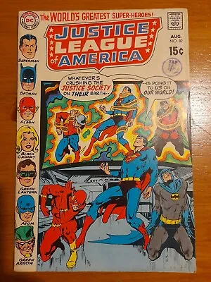 Buy Justice League Of America #82 Aug 1970 1st App Earth 2 Batman In Earth 1 Reality • 9.99£