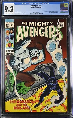 Buy Avengers #62 CGC 9.2 OW/W 1969 (1st App. Of Man-Ape) 🔥🔥🔥 High Grade 🔥🔥🔥 • 339.04£