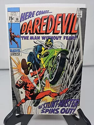 Buy DAREDEVIL #58- Marvel 1969 1ST Appearance Of Stunt Master 6.5-7.0 • 15.79£