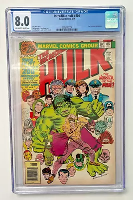 Buy Incredible Hulk #200 CGC 8.0 Vintage Marvel Comic 1976 John Romita Doc Samson • 70.94£
