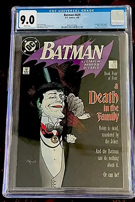 Buy Batman #429 CGC 9.0  A Death In The Family  Part 4 • 30.56£