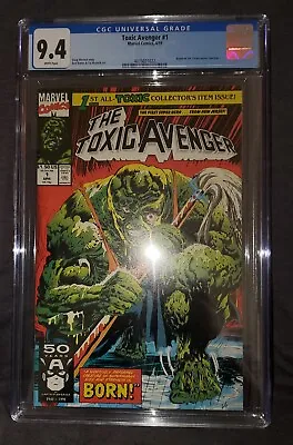 Buy The Toxic Avenger #1 CGC 9.4 White Pgs - Troma Superhero 1991 Marvel Comics • 53.61£