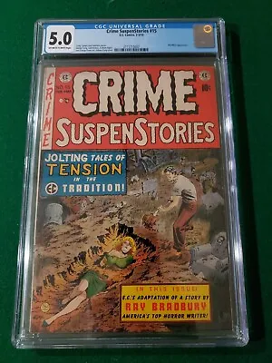 Buy Crime Suspenstories #15 CGC 5.0 OW/W 1953 Pre Code Horror Johnny Craig Cover • 478.08£