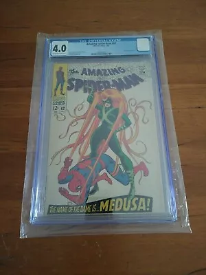Buy Amazing Spider-Man #62 (1968) CGC 4.0 O/W-W Pages Medusa Appearance Perfect Case • 119.92£