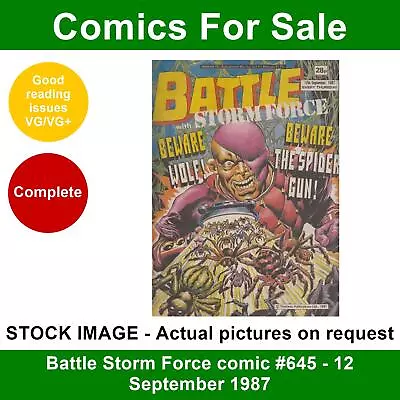 Buy Battle Storm Force Comic #645 - 12 September 1987 - VG/VG+ • 3.49£