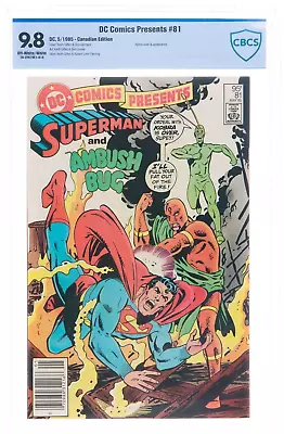 Buy 🔥 DC Comics Presents #81 CGC 9.8 WP Canadian V (1985) Superman Ambush Bug Kobra • 70.36£